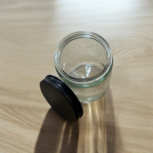 Glass Jar with Black Twist on Lid 3.5” Tall - Picture 4 of 8